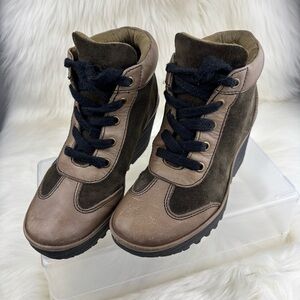 FLY LONDON WEDGES ANKLE BOOTIES WOMEN SIZE 37 
US 6.5-7
